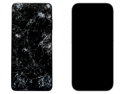 Törött és javított iPhone kijelző